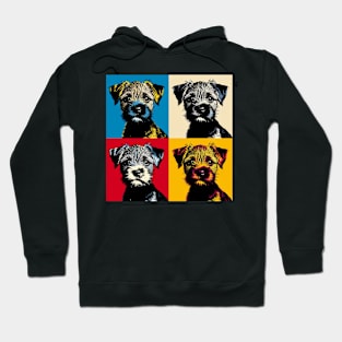 Pop Retro Border Terrier Art - Cute Puppy Hoodie